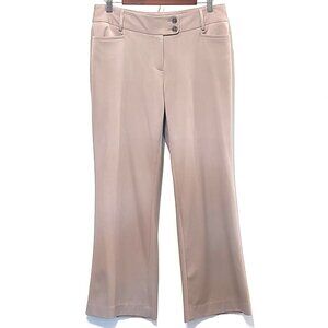 Women's Rafaella Curvy Khaki Color Straight Leg Stretchy Dress Pants 10 Petite